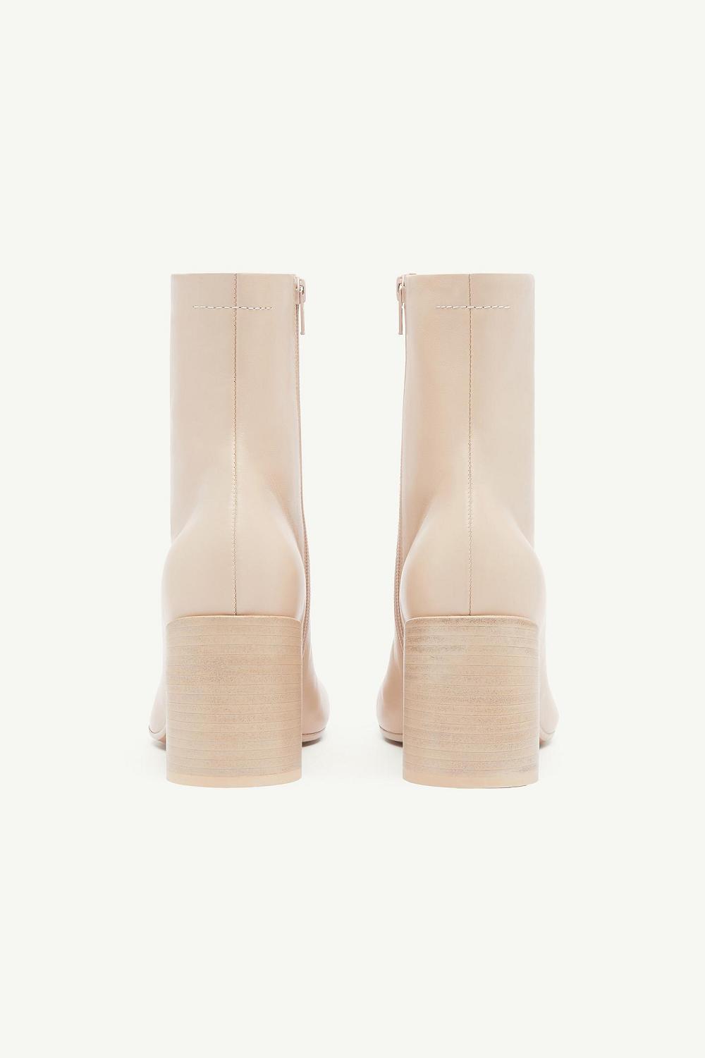 Beige Maison Margiela Anatomic Ankle Boots | AU_MM80755