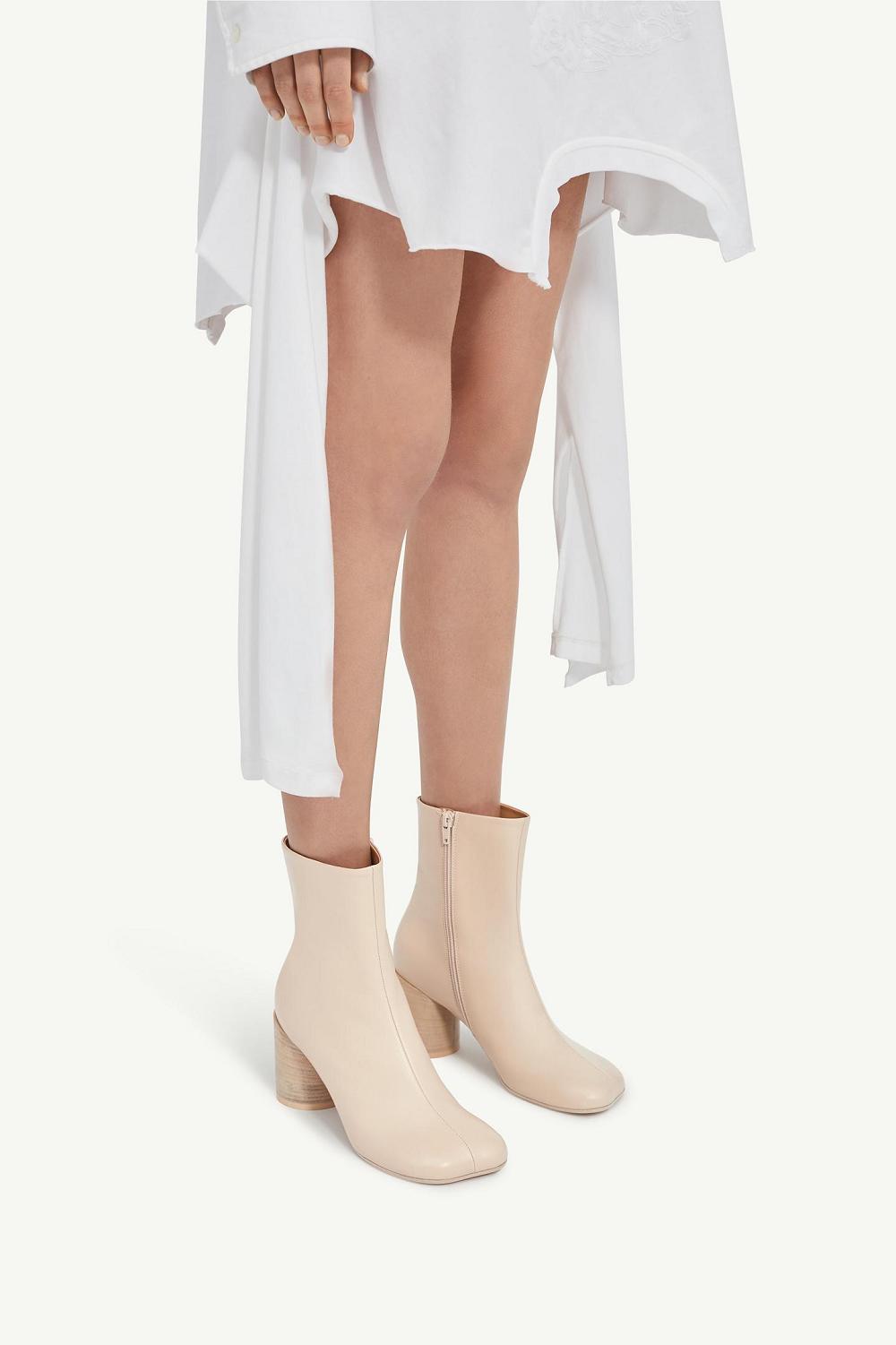 Beige Maison Margiela Anatomic Ankle Boots | AU_MM80755