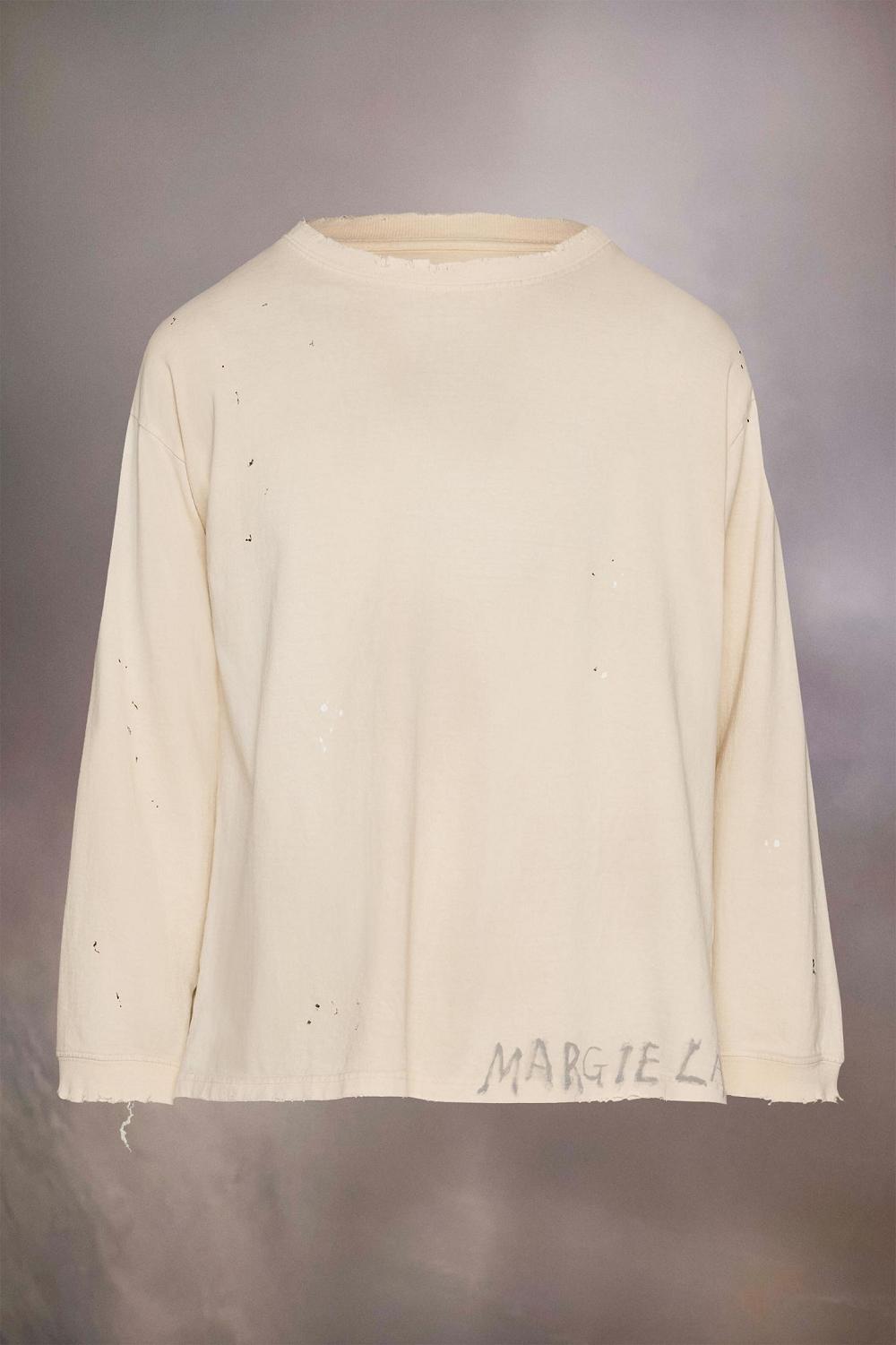 Beige Maison Margiela Handwritten Logo Top | AU_MM29103