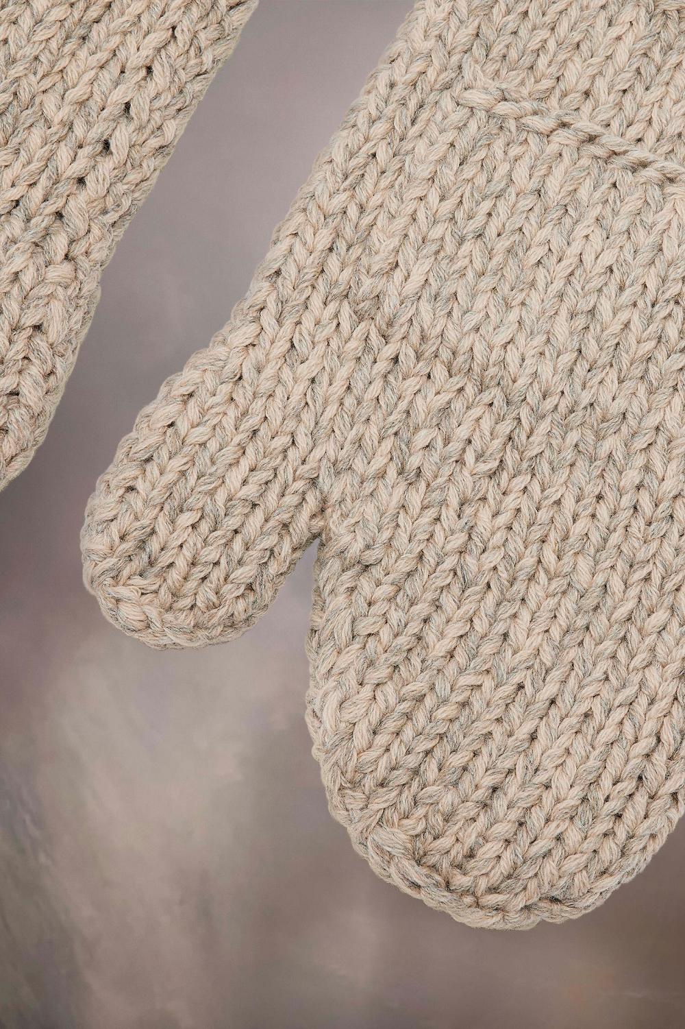 Beige Maison Margiela Shetland Wool Mittens | AU_MM71218