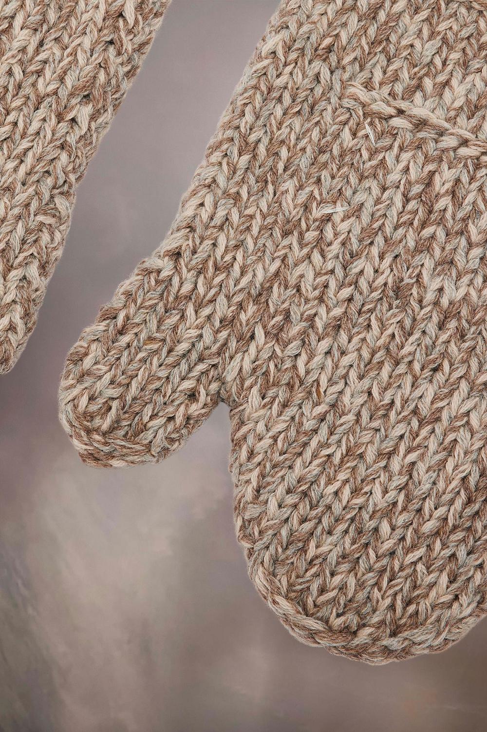 Beige Maison Margiela Shetland Wool Mittens | AU_MM53184