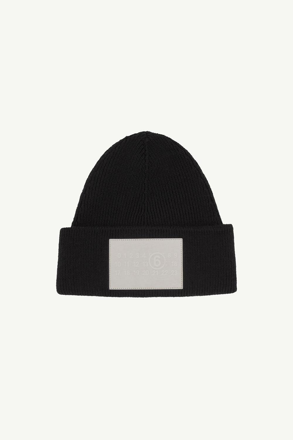 Black Grey Maison Margiela Knitted Beanie | AU_MM94525