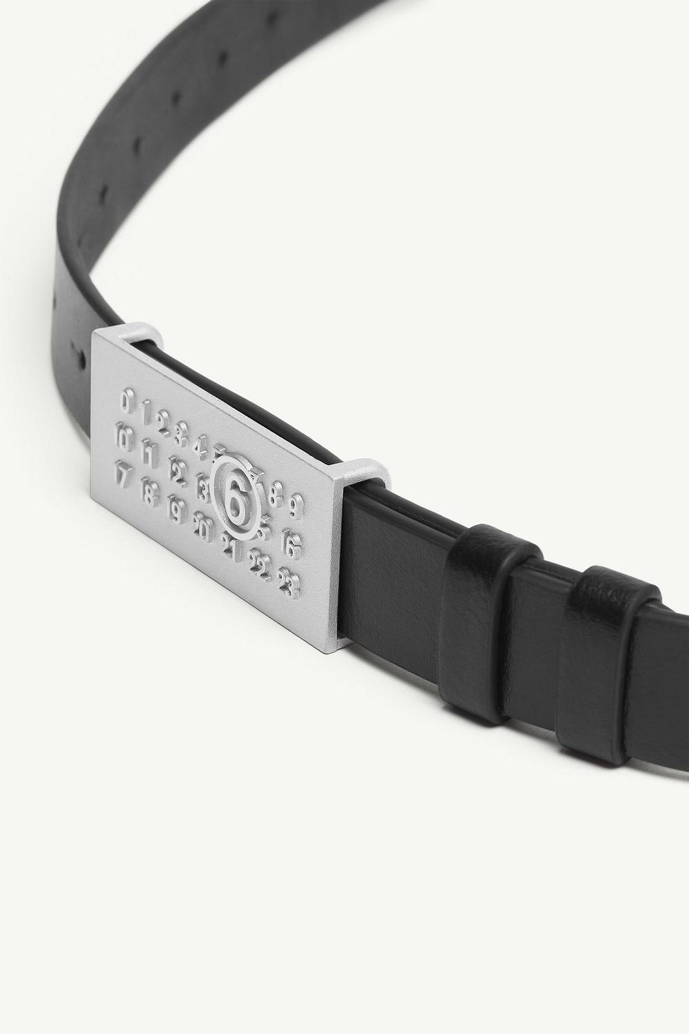 Black Grey Maison Margiela Numeric Signature Belt | AU_MM61957