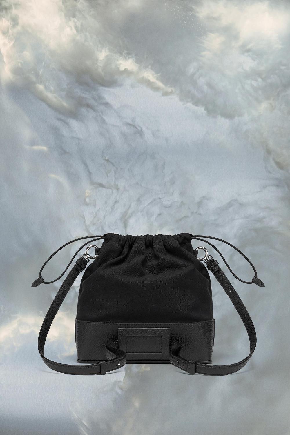 Black Maison Margiela 5AC Daily Drawstring Backpack Small | AU_MM44273