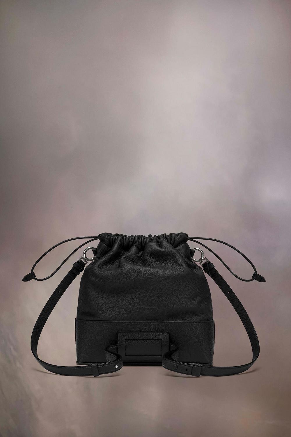 Black Maison Margiela 5AC Daily Drawstring Backpack Small | AU_MM70162