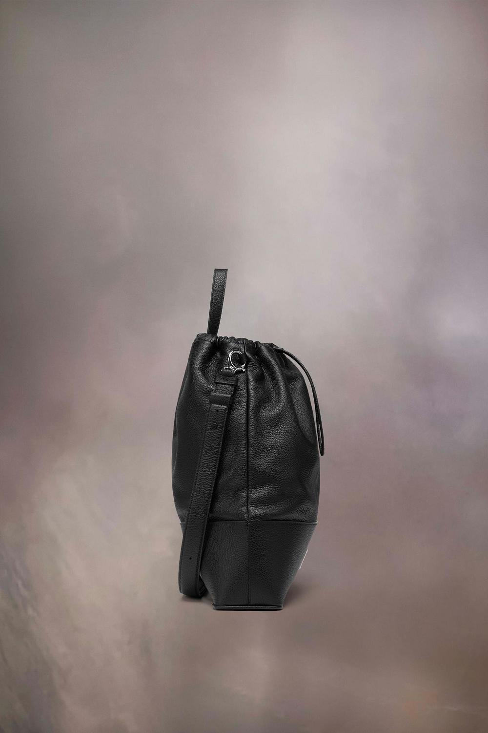 Black Maison Margiela 5AC Daily Drawstring Backpack Medium | AU_MM61926