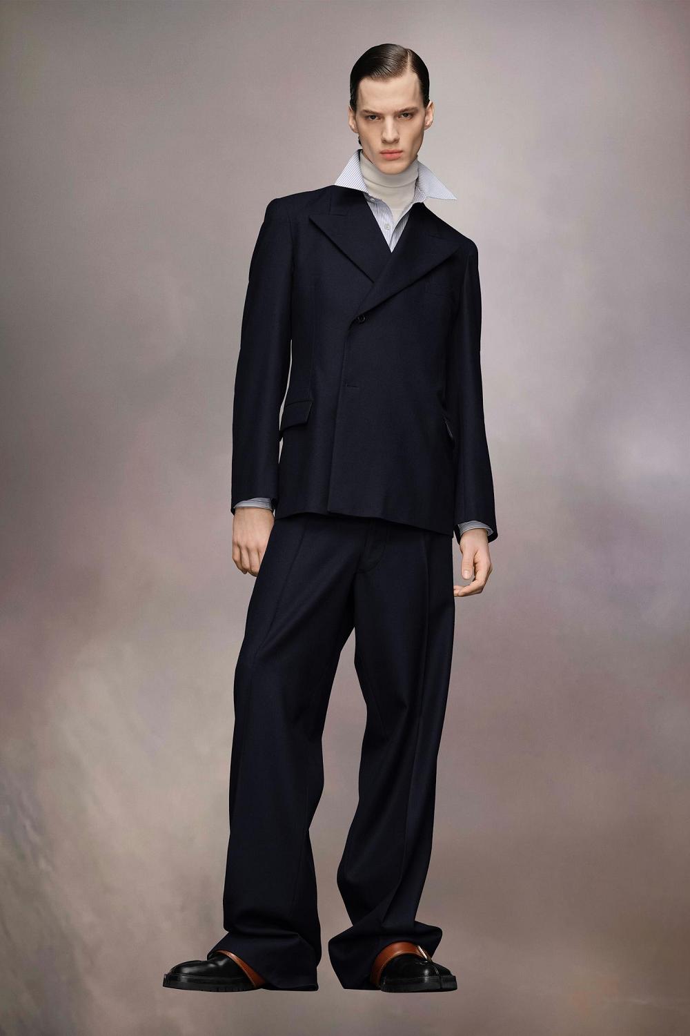 Black Maison Margiela Barathea Wool Suit Jacket | AU_MM53116