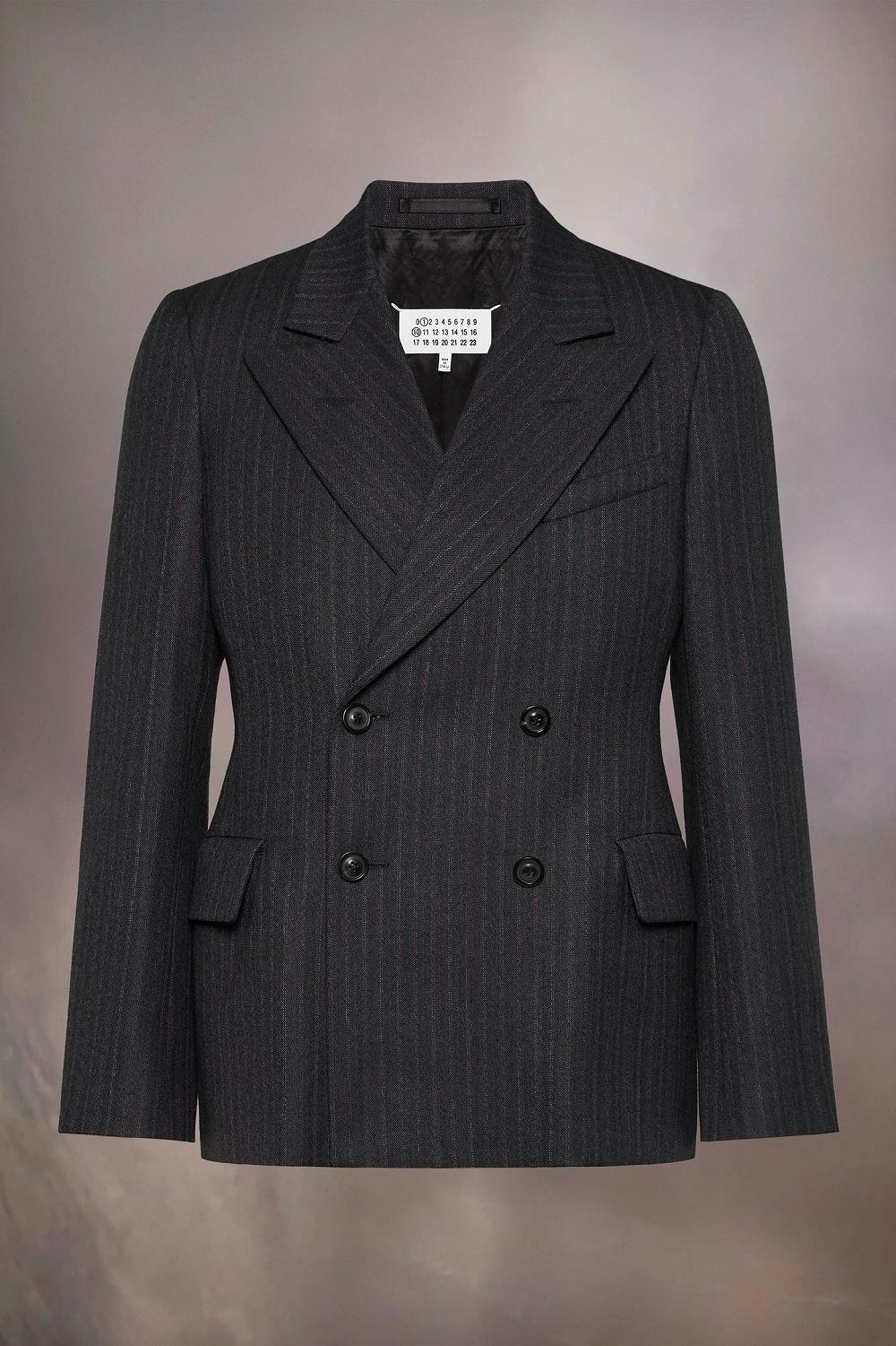 Black Maison Margiela Barathea Wool Suit Jacket | AU_MM78666