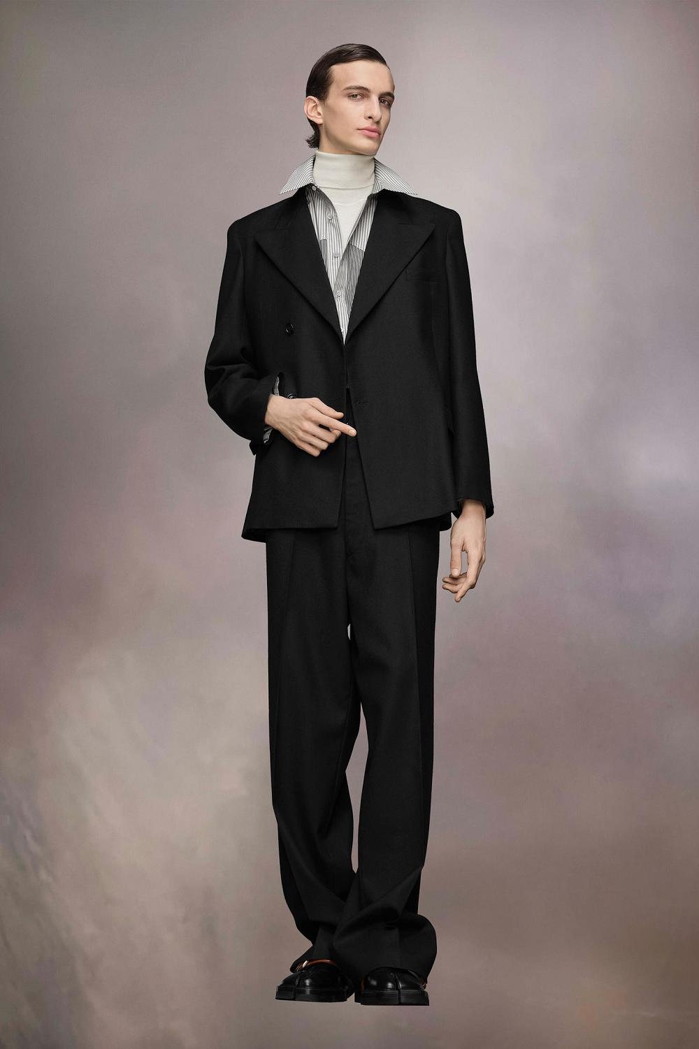 Black Maison Margiela Barathea Wool Suit Jacket | AU_MM85391