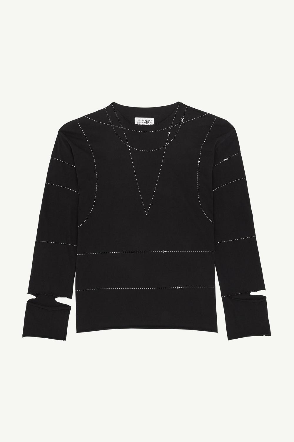 Black Maison Margiela Basic Jersey Sweatshirt | AU_MM58532