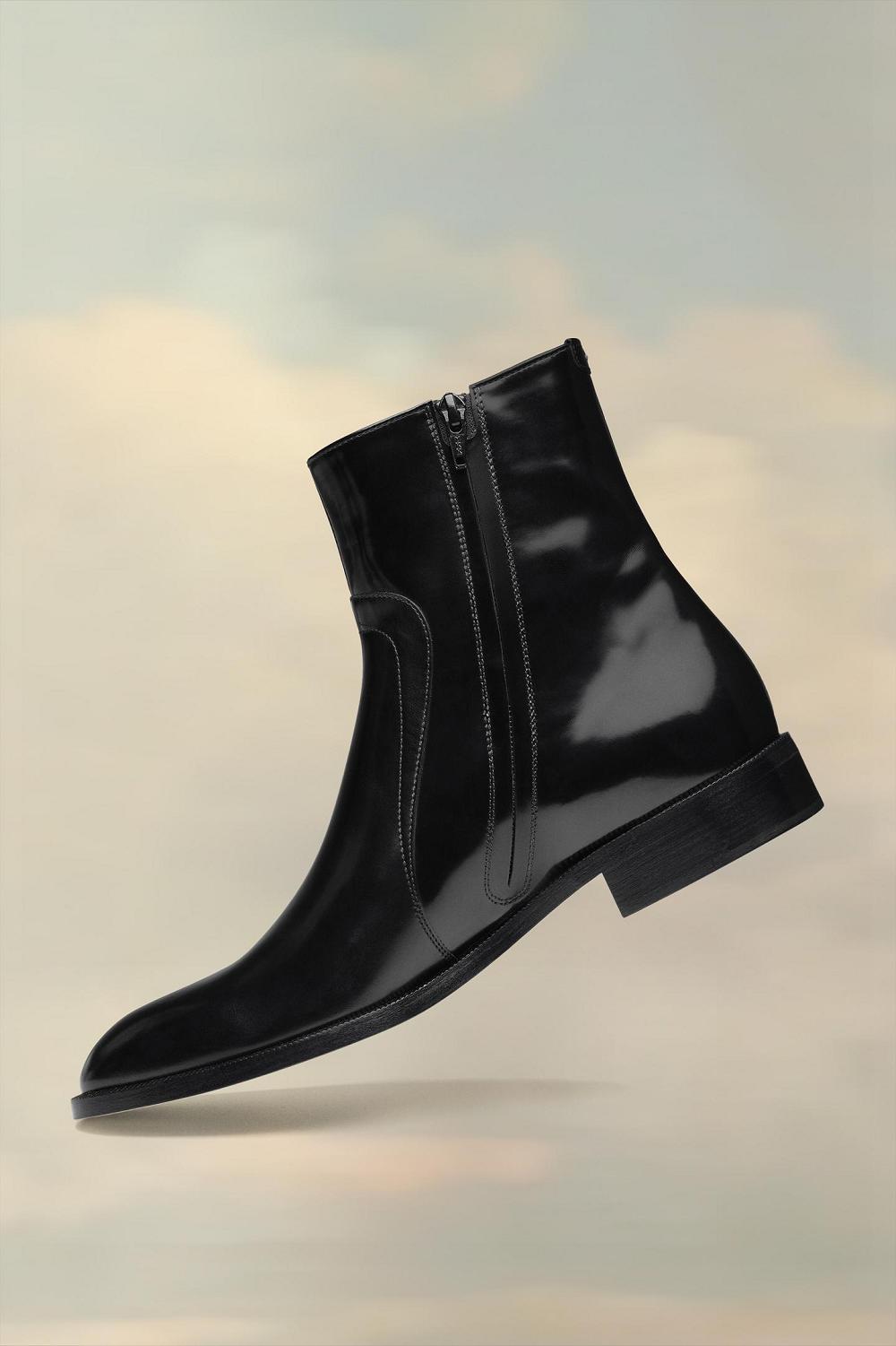 Black Maison Margiela Brushed Leather Boots | AU_MM75104