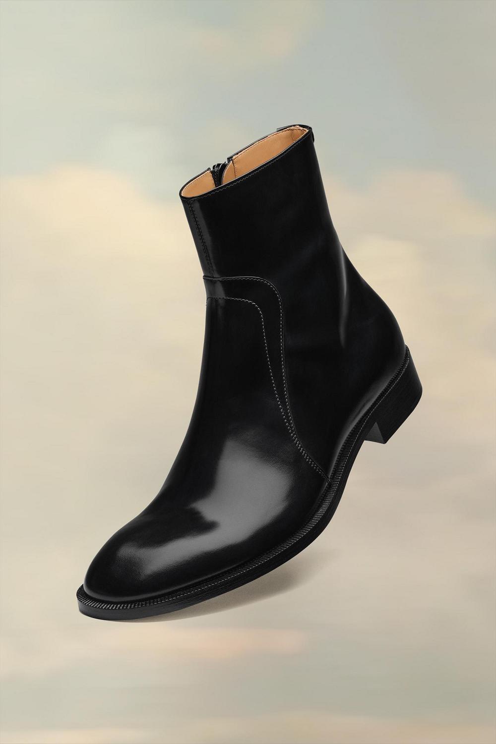 Black Maison Margiela Brushed Leather Boots | AU_MM75104