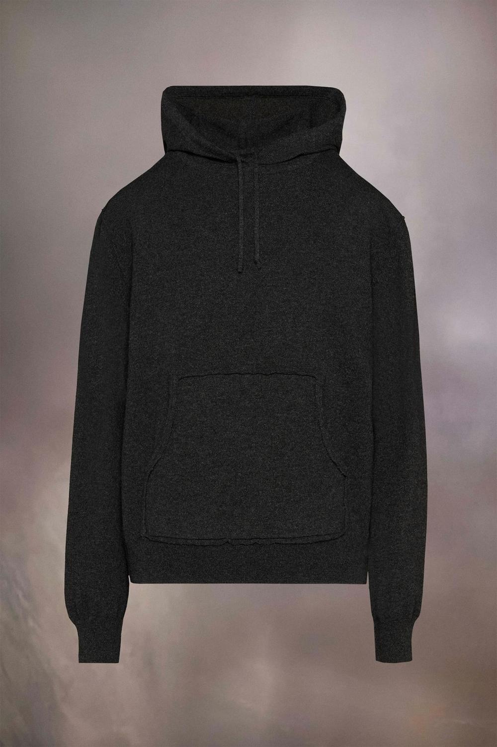 Black Maison Margiela Cashmere Hooded Sweater | AU_MM19574