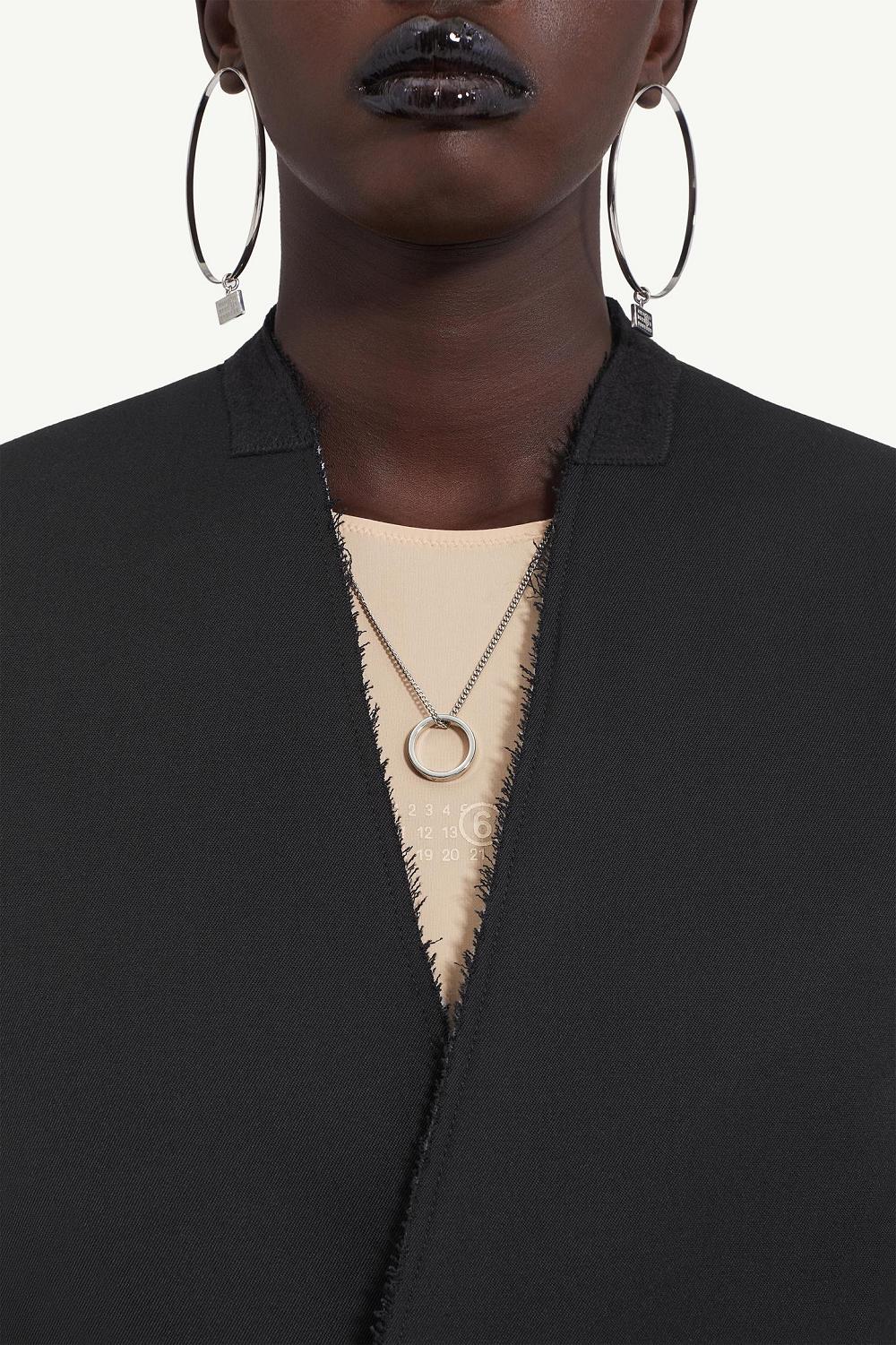 Black Maison Margiela Collarless Suit Jacket | AU_MM95783