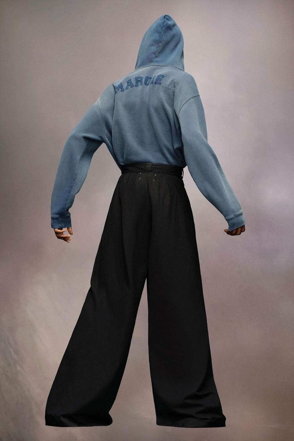 Black Maison Margiela Cotton Linen Canvas Trousers | AU_MM60558