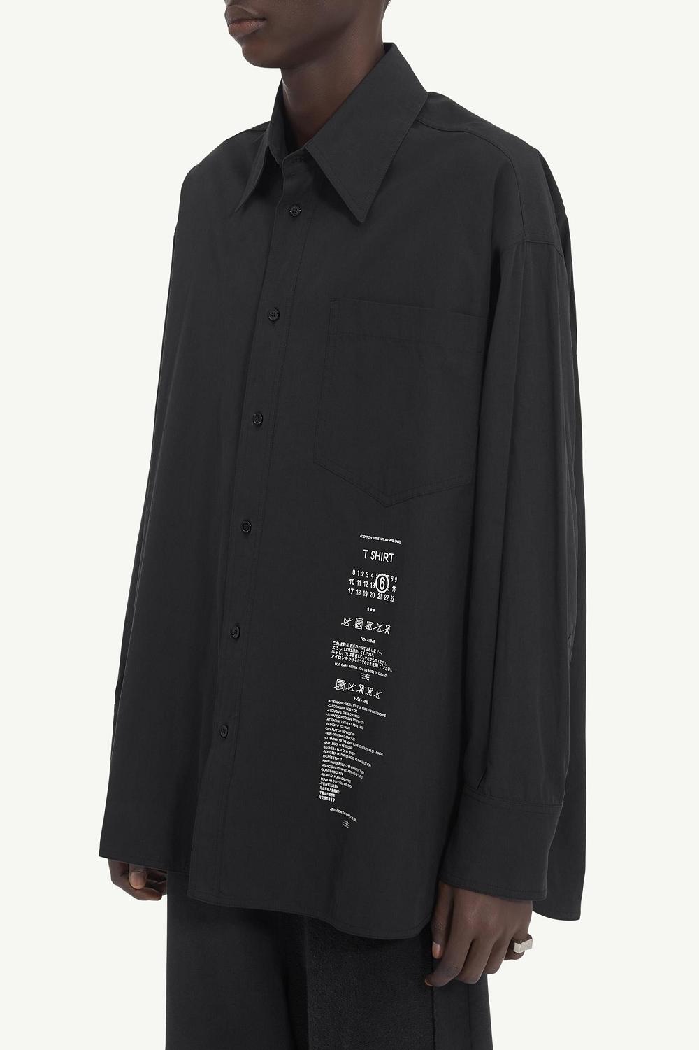 Black Maison Margiela Cotton Poplin Shirt | AU_MM68686