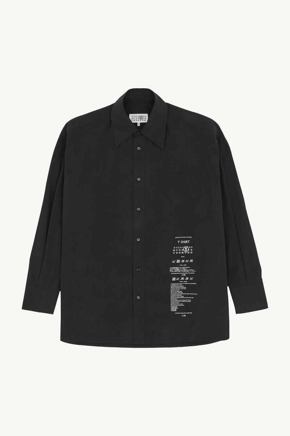 Black Maison Margiela Cotton Poplin Shirt | AU_MM68686