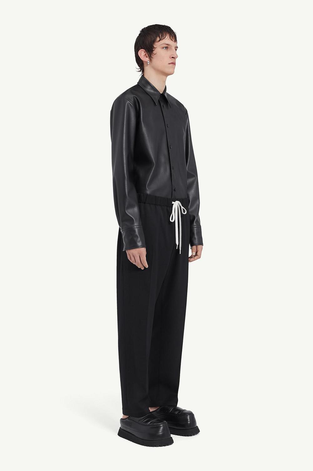 Black Maison Margiela Drawstring Tailored Trousers | AU_MM67892