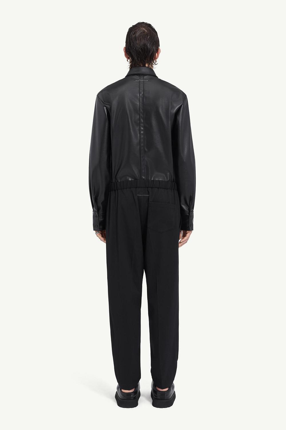 Black Maison Margiela Drawstring Tailored Trousers | AU_MM67892