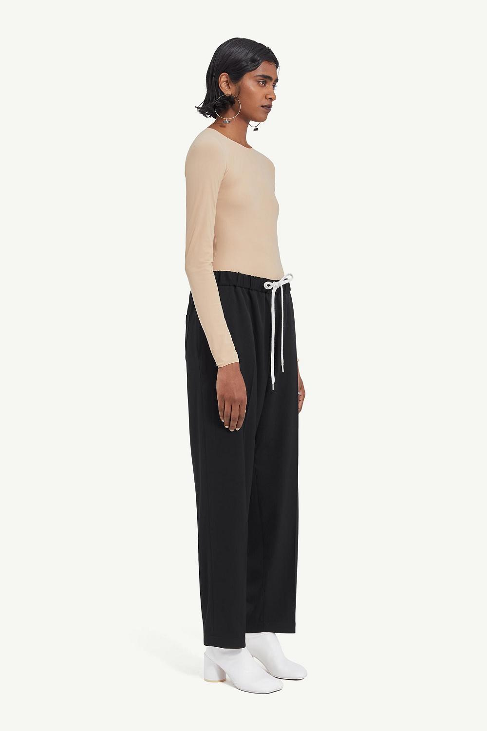 Black Maison Margiela Drawstring Tailored Trousers | AU_MM67892