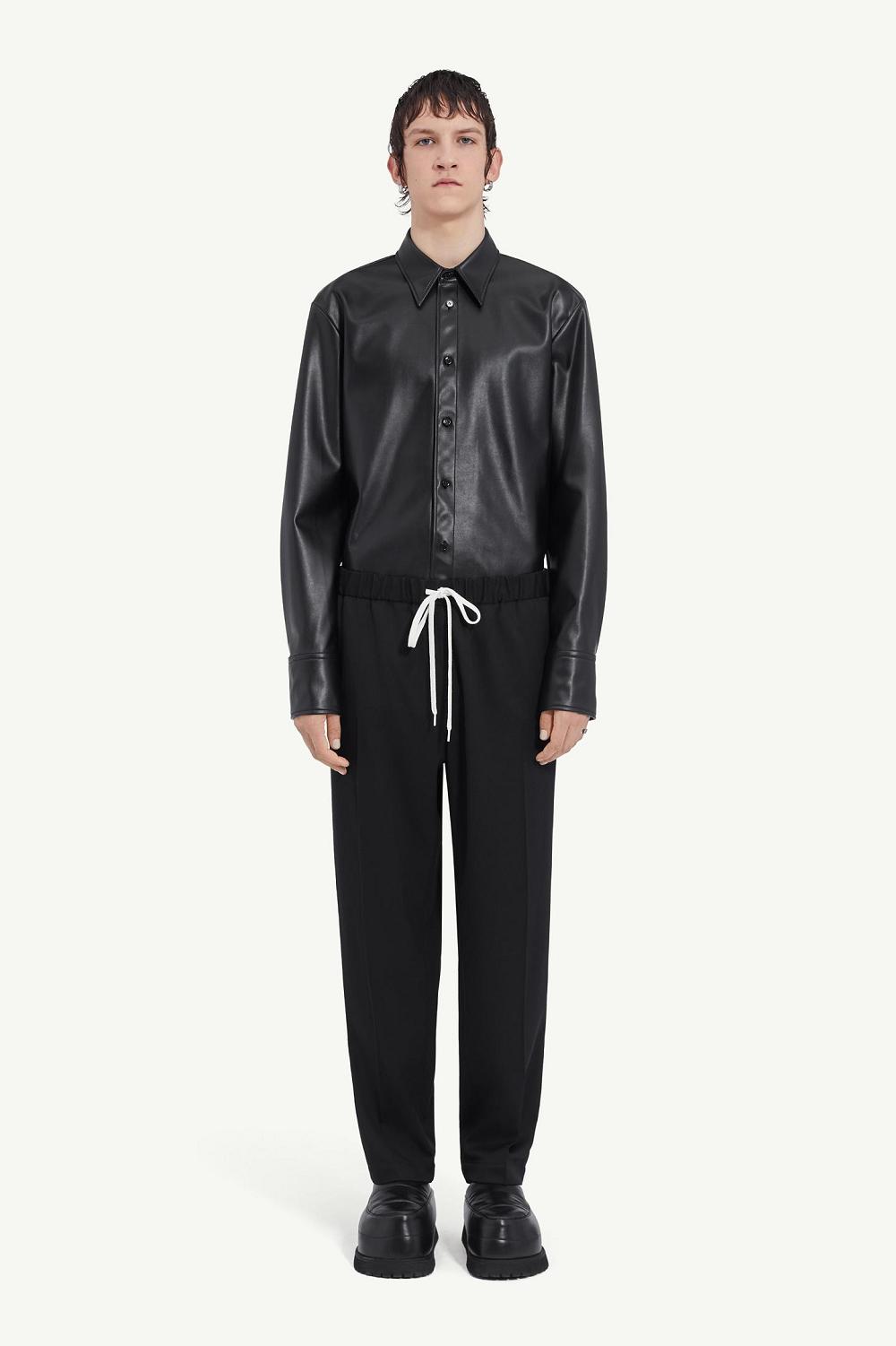 Black Maison Margiela Drawstring Tailored Trousers | AU_MM67892