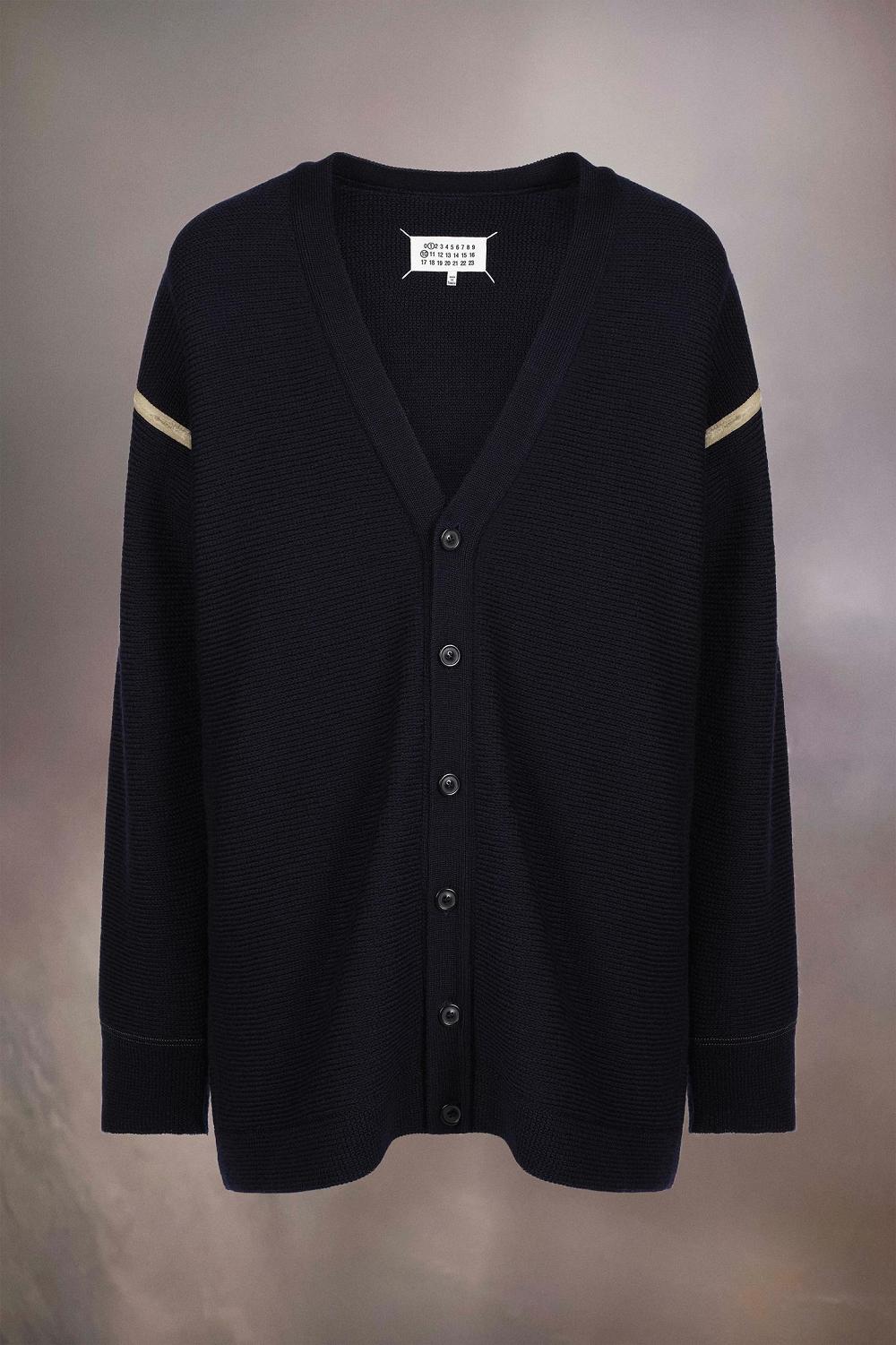 Black Maison Margiela Elbow Patch Cardigan | AU_MM72555