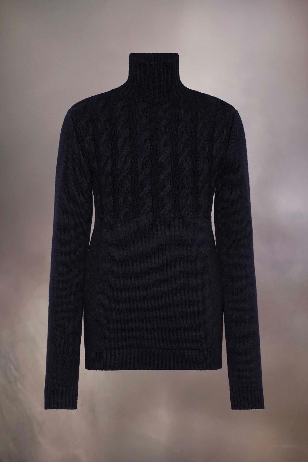 Black Maison Margiela High-neck Virgin Wool Sweater | AU_MM87254