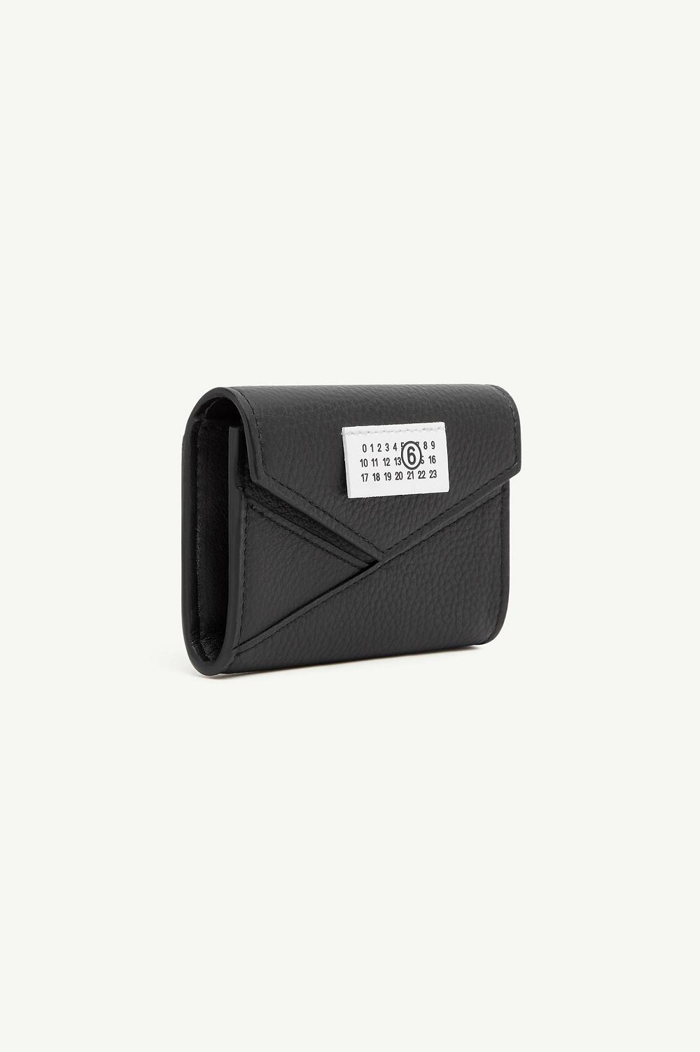 Black Maison Margiela Japanese 6 Flap Wallet | AU_MM86176