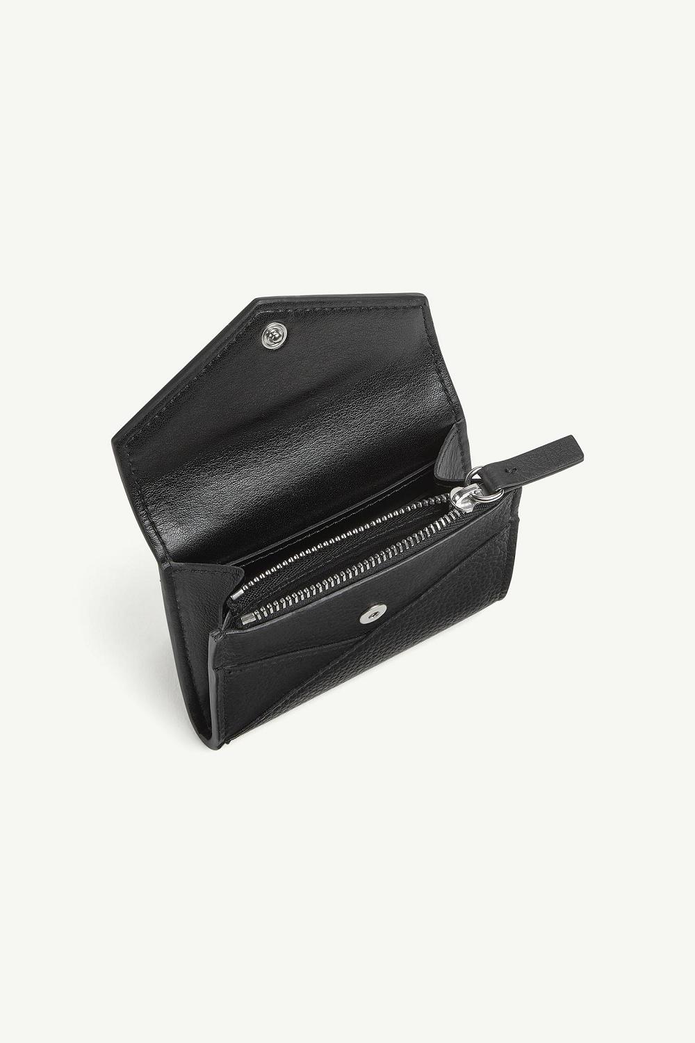 Black Maison Margiela Japanese 6 Flap Wallet | AU_MM86176