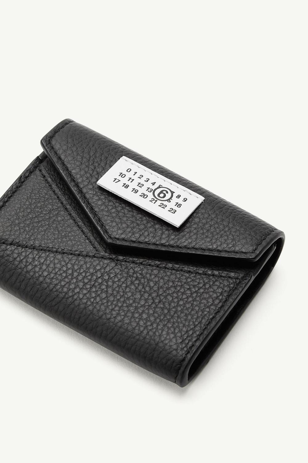 Black Maison Margiela Japanese 6 Flap Wallet | AU_MM86176