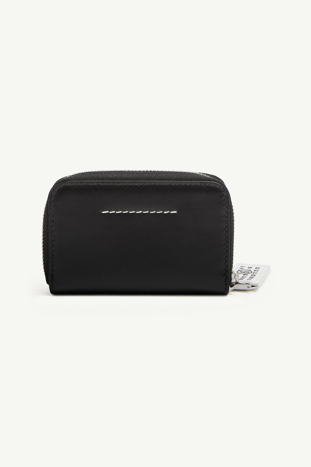 Black Maison Margiela Japanese 6 Zip Around Wallet | AU_MM39364