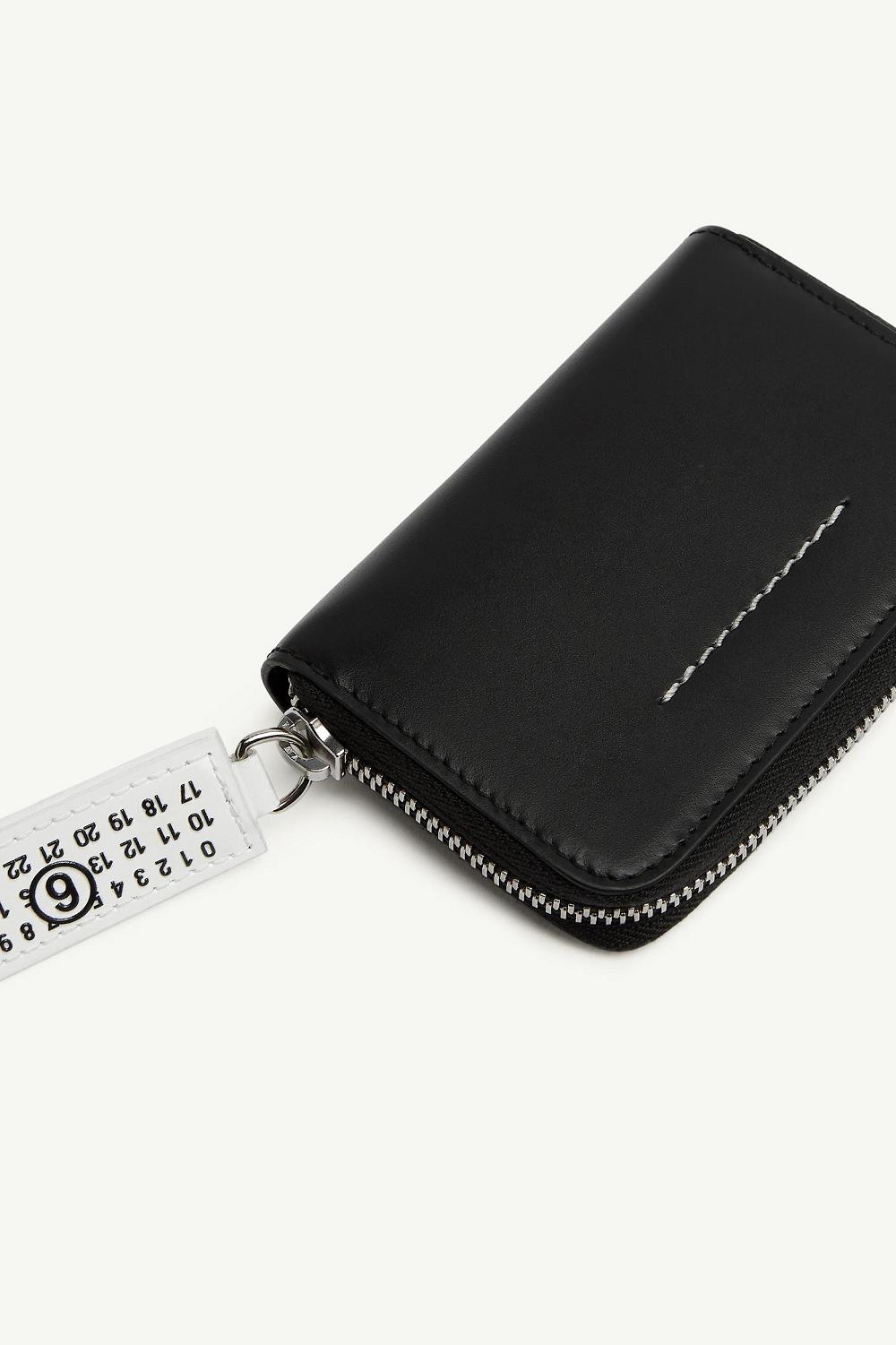 Black Maison Margiela Japanese 6 Zip Around Wallet | AU_MM39364