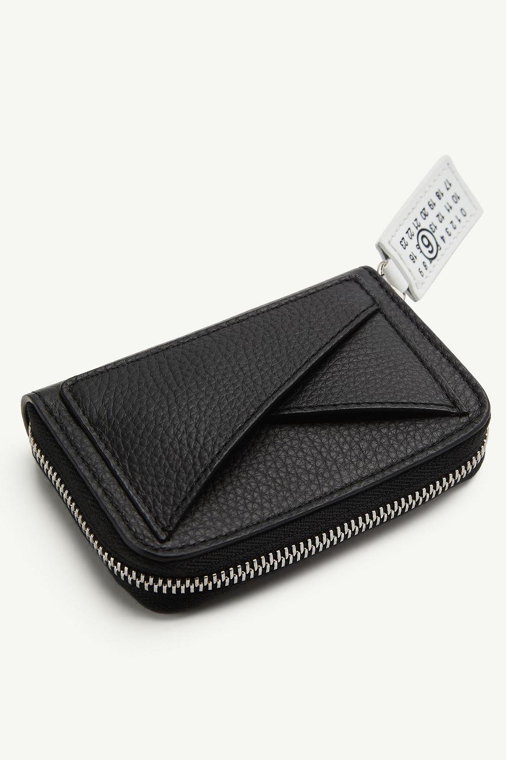 Black Maison Margiela Japanese 6 Zip Around Wallet | AU_MM26746