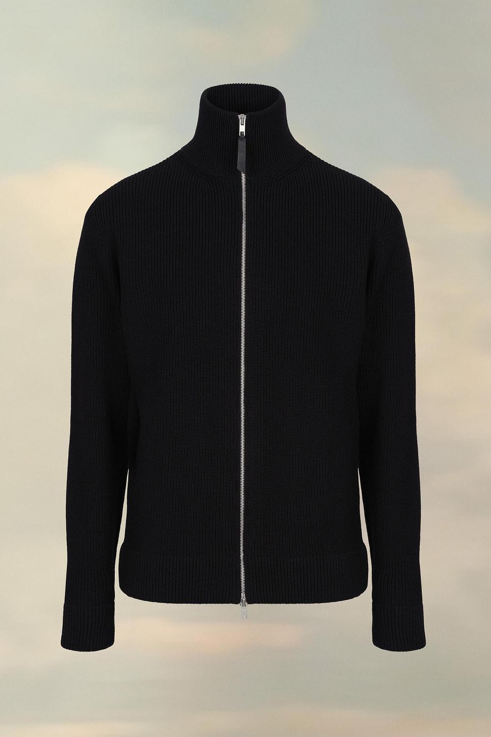 Black Maison Margiela Knit Zip-up Cardigan | AU_MM79688