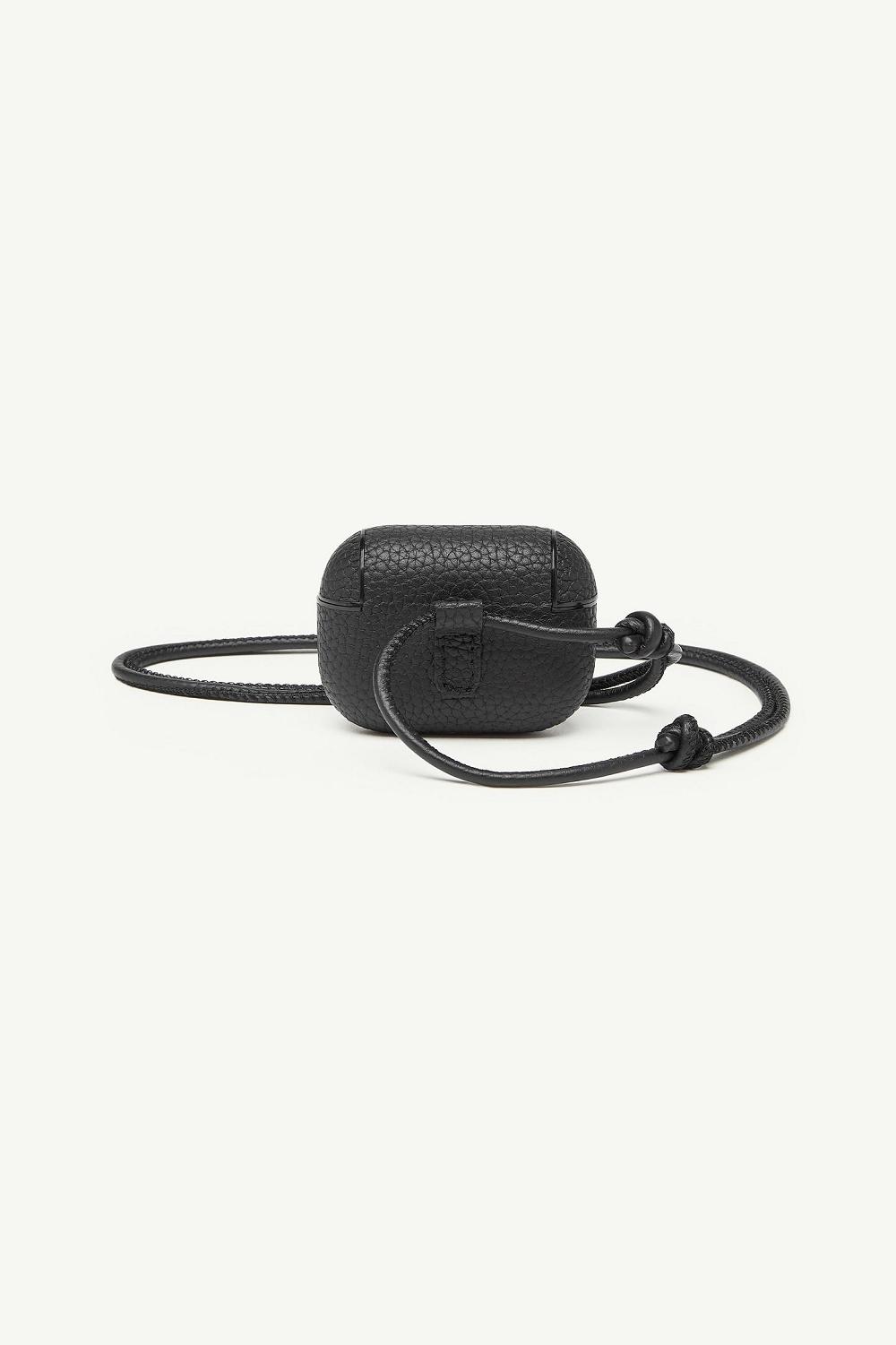 Black Maison Margiela Leather Airpods Case | AU_MM85231