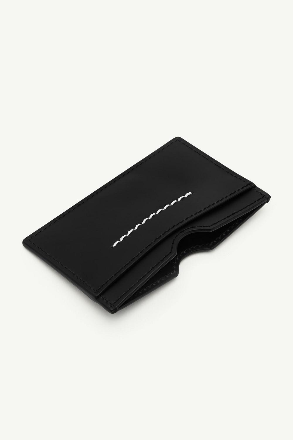 Black Maison Margiela Leather Cardholder | AU_MM52936