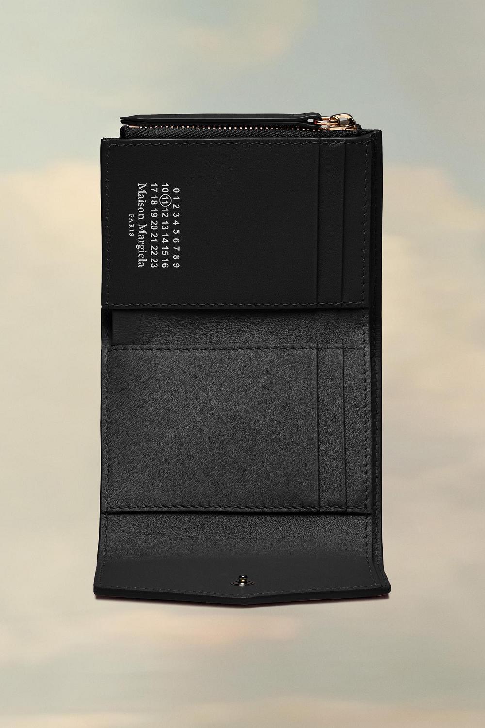 Black Maison Margiela Leather Envelope Wallet | AU_MM81691