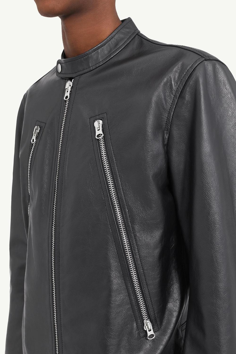 Black Maison Margiela Leather Jacket | AU_MM40824