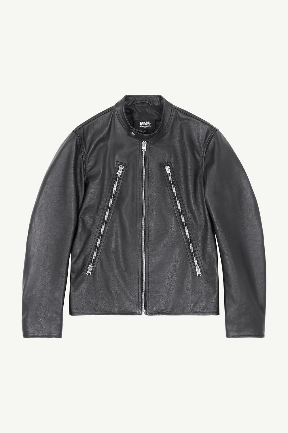 Black Maison Margiela Leather Jacket | AU_MM40824