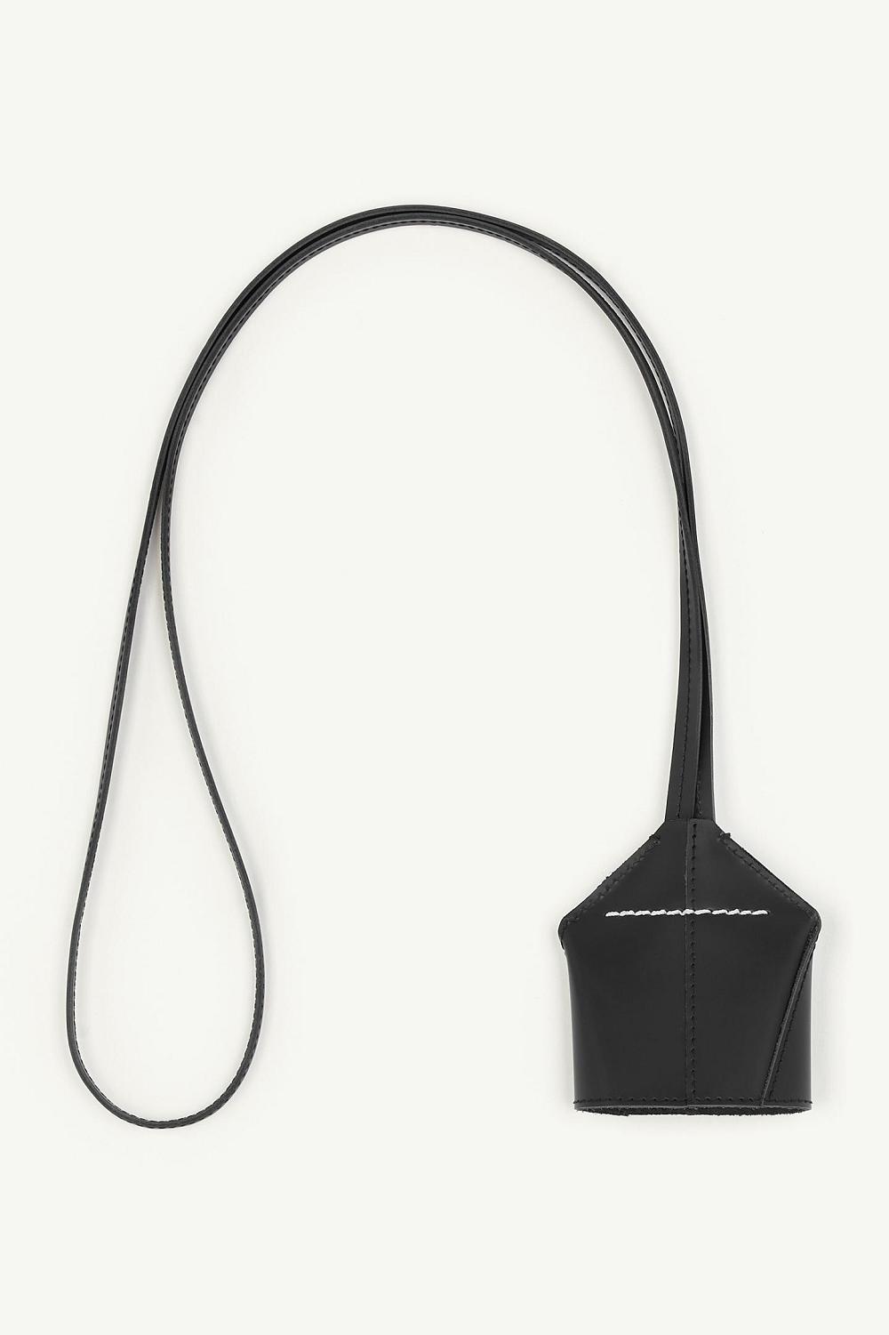 Black Maison Margiela Leather Key Ring | AU_MM45556