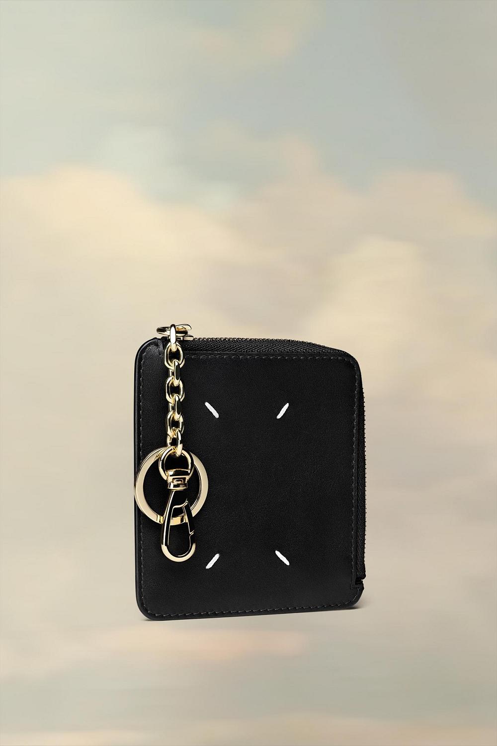 Black Maison Margiela Leather Keychain Wallet | AU_MM11182