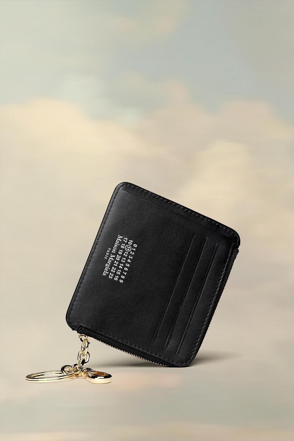 Black Maison Margiela Leather Keychain Wallet | AU_MM11182