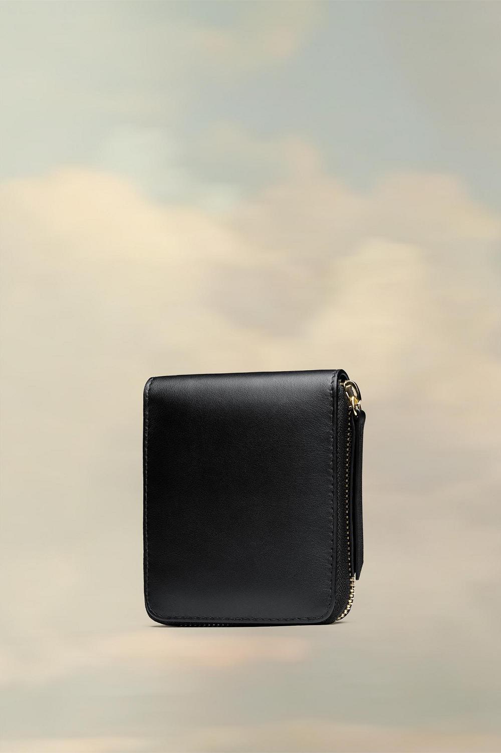 Black Maison Margiela Leather Zip-around Wallet Small | AU_MM59066