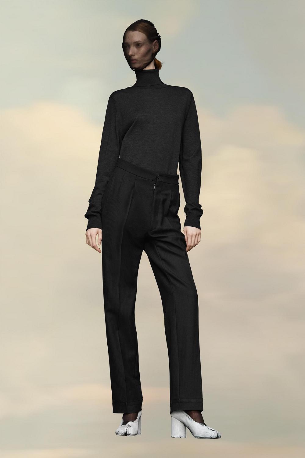 Black Maison Margiela Merino Wool High-neck Sweater | AU_MM97013