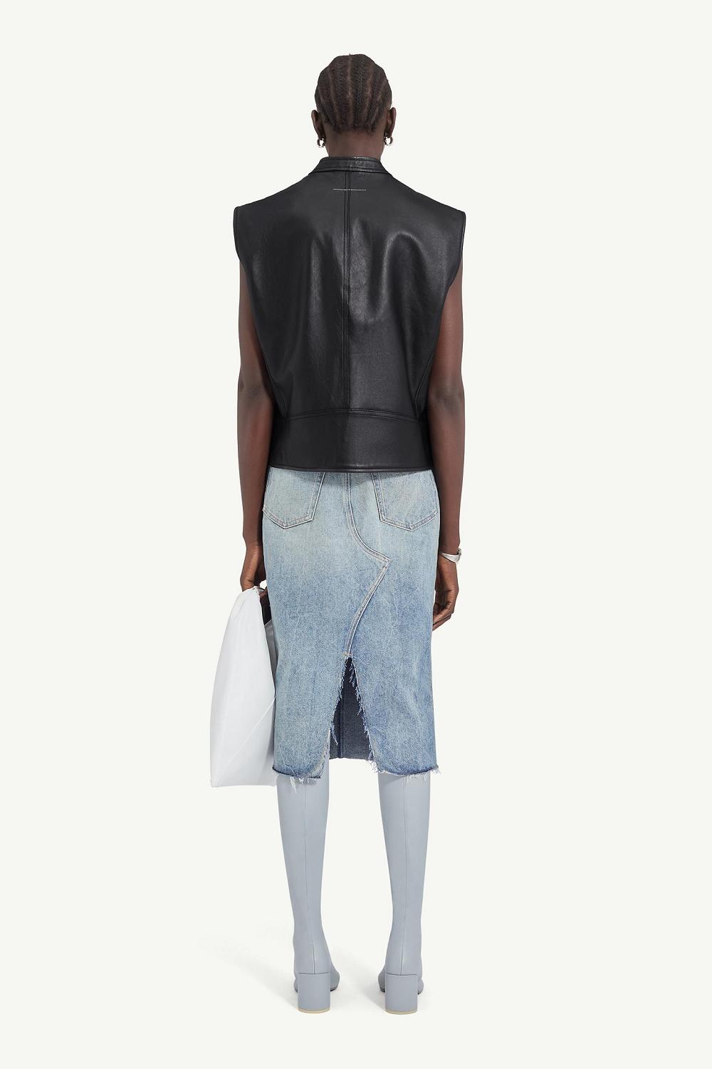 Black Maison Margiela Motorcycle Gilet | AU_MM87223