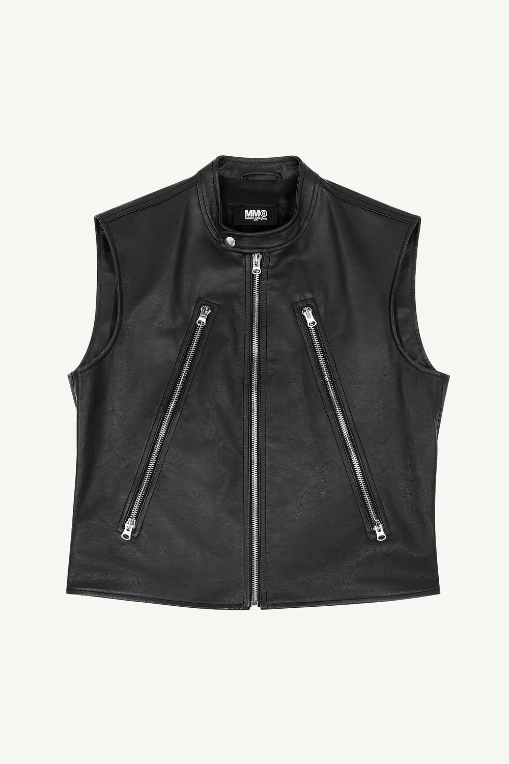 Black Maison Margiela Motorcycle Gilet | AU_MM87223