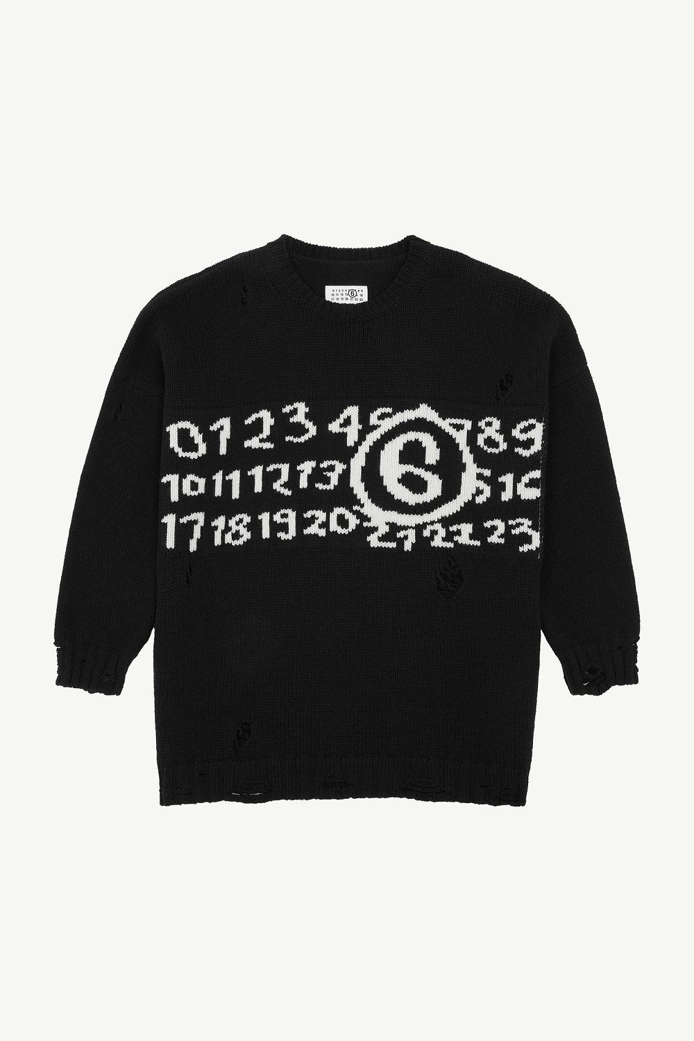 Black Maison Margiela Numeric Jumper | AU_MM68850