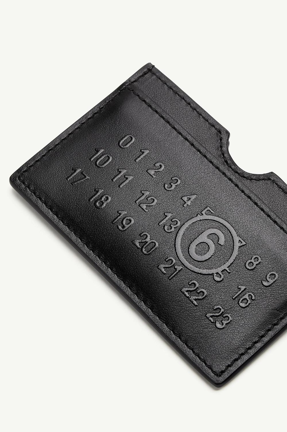 Black Maison Margiela Numeric Logo Cardholder | AU_MM46096