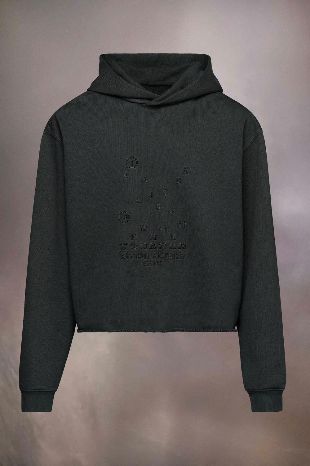 Black Maison Margiela Numeric Logo Hoodie | AU_MM22647