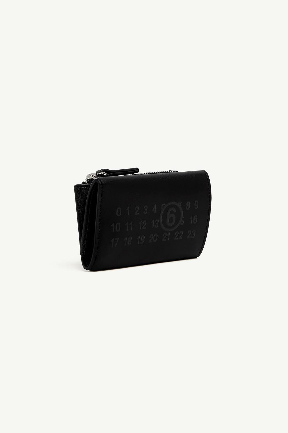 Black Maison Margiela Numeric Logo Trifold Wallet | AU_MM61947